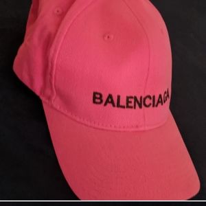 Balenciaga hot pink cap hat